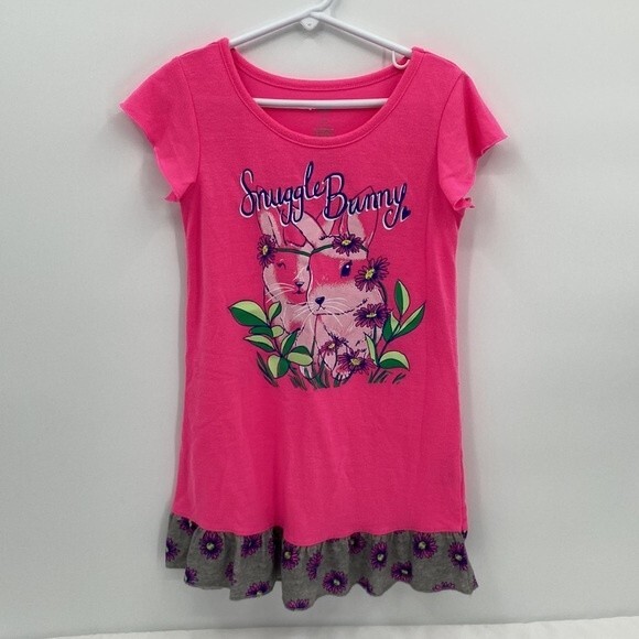 Girls Nightgown Lot of 3 size 4 So & Okie Dokie Short Sleeve Ruffle Bottom - Picture 6 of 7